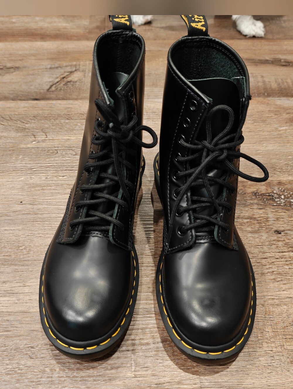 Dr. Martens 1460 Bex Smooth Black Leather Platform Boots Women’s Size 8